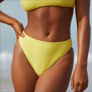 PacSun bright yellow scrunch bikini set